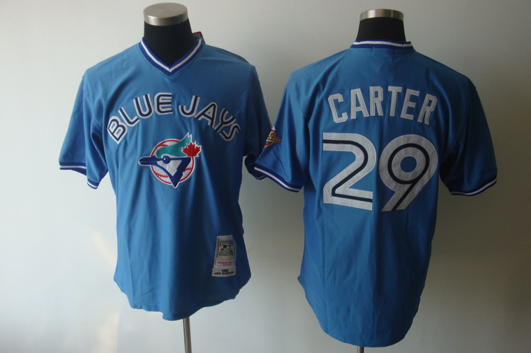 Mitchell And Ness 1993 Blue Jays #29 Joe Carter Blue Stitched MLB Jersey